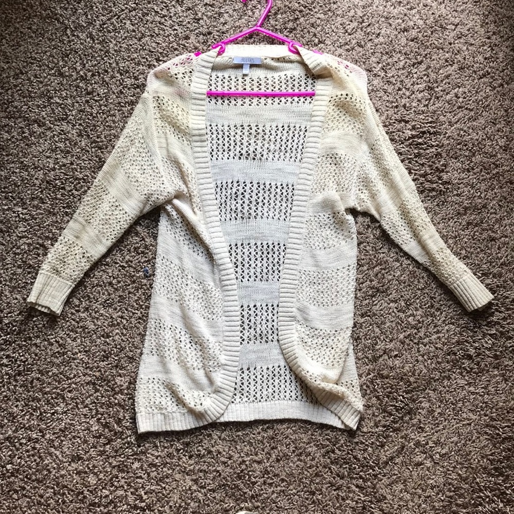 Beige cardigan sweater